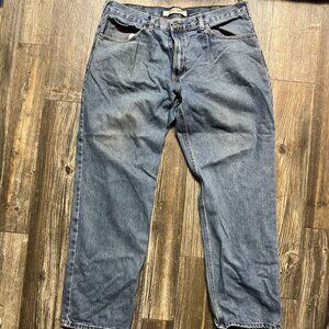 Urban Pipeline Blue 32L Jeans Mens 38W Distressed Baggy Up Denim Skater Vintage